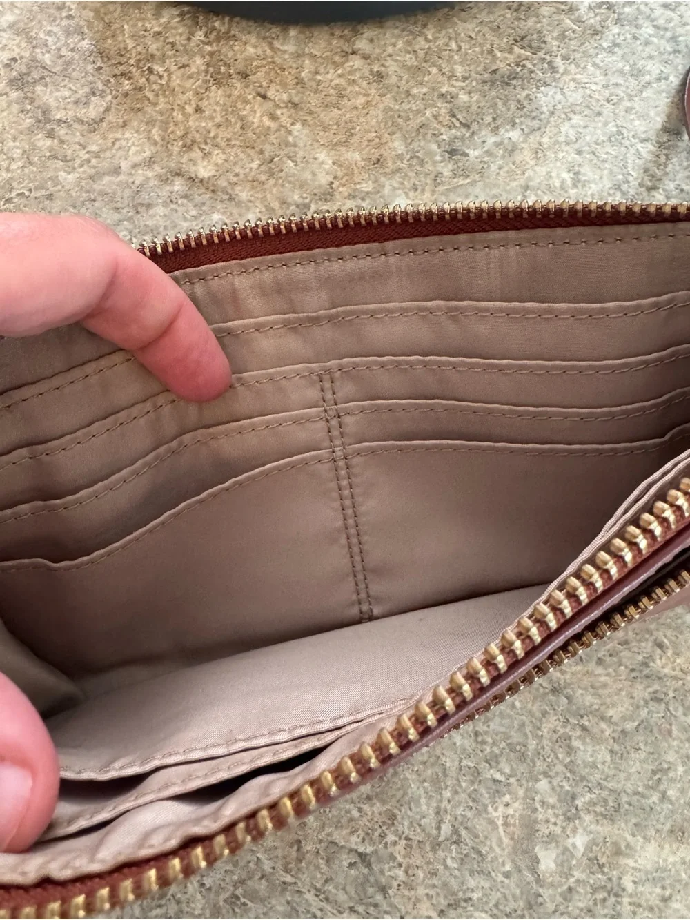 COACH Leather Wristlet